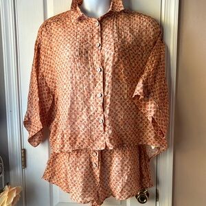 Free People Short Lounge Set